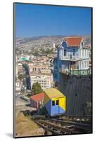 South America, Chile, Pacific Coast, Valparaiso, Harbour, Funicular Railway, Lookout-Chris Seba-Mounted Photographic Print