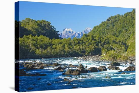 South America, Chile, Patagonia, National Park Petrohue, River Rio Petrohue, Rapids-Chris Seba-Stretched Canvas