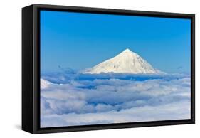 South America, Chile, Patagonia, Snowy Summit, Volcano Villarrica-Chris Seba-Framed Stretched Canvas