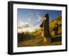 South America, Chile, Rapa Nui, Easter Island, Giant Monolithic Stone Maoi Statues at Rano Raraku-Gavin Hellier-Framed Photographic Print