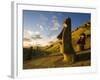 South America, Chile, Rapa Nui, Easter Island, Giant Monolithic Stone Maoi Statues at Rano Raraku-Gavin Hellier-Framed Photographic Print