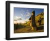 South America, Chile, Rapa Nui, Easter Island, Giant Monolithic Stone Maoi Statues at Rano Raraku-Gavin Hellier-Framed Photographic Print