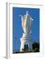 South America, Chile, Santiago De Chile, Mountain Cerro San Cristobal, Statue of the Virgin Mary-Chris Seba-Framed Photographic Print