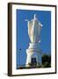 South America, Chile, Santiago De Chile, Mountain Cerro San Cristobal, Statue of the Virgin Mary-Chris Seba-Framed Photographic Print