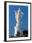 South America, Chile, Santiago De Chile, Mountain Cerro San Cristobal, Statue of the Virgin Mary-Chris Seba-Framed Photographic Print