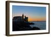 South America, Chile, Vina Del Mar, Pacific Coast, Wulff Castle, Sailboat, Sunset-Chris Seba-Framed Photographic Print