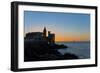 South America, Chile, Vina Del Mar, Pacific Coast, Wulff Castle, Sailboat, Sunset-Chris Seba-Framed Photographic Print