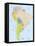 South America-Highly Detailed Map-ekler-Framed Stretched Canvas