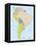 South America-Highly Detailed Map-ekler-Framed Stretched Canvas