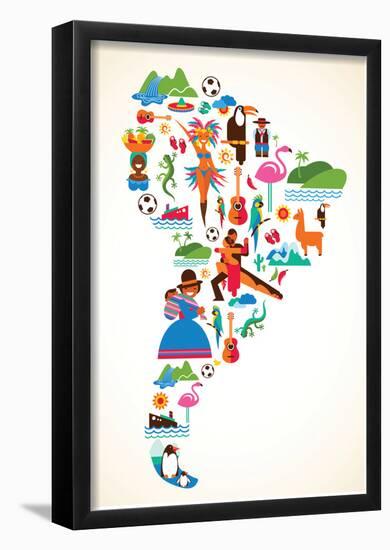 South America Love-null-Framed Poster