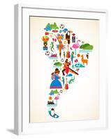 South America Love-Marish-Framed Art Print