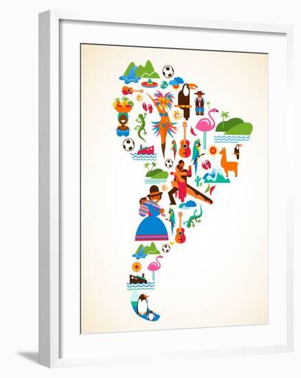 South America Love-Marish-Framed Art Print