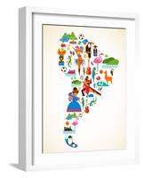 South America Love-Marish-Framed Art Print