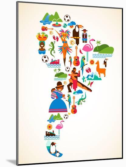 South America Love-Marish-Mounted Art Print