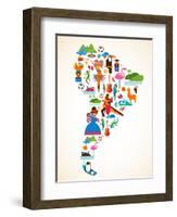 South America Love-Marish-Framed Art Print