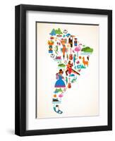 South America Love-Marish-Framed Art Print