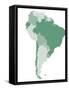 South America Map-Refe-Framed Stretched Canvas