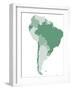South America Map-Refe-Framed Art Print