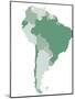 South America Map-Refe-Mounted Art Print
