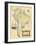 South America Map-Vision Studio-Framed Art Print