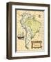 South America Map-Vision Studio-Framed Art Print