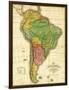 South America - Panoramic Map-Lantern Press-Framed Art Print