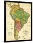 South America - Panoramic Map-Lantern Press-Framed Art Print