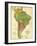 South America - Panoramic Map-Lantern Press-Framed Art Print