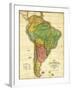 South America - Panoramic Map-Lantern Press-Framed Art Print