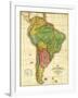 South America - Panoramic Map-Lantern Press-Framed Art Print