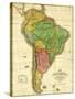 South America - Panoramic Map-Lantern Press-Stretched Canvas