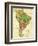 South America - Panoramic Map-Lantern Press-Framed Art Print