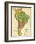 South America - Panoramic Map-Lantern Press-Framed Art Print