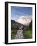 South America, Peru, Ancash, Yungay, Huascaran. View of the Yungay Church in Yungay Viejo-Alex Robinson-Framed Photographic Print