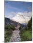 South America, Peru, Ancash, Yungay, Huascaran. View of the Yungay Church in Yungay Viejo-Alex Robinson-Mounted Photographic Print