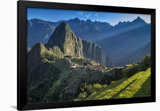 South America, Peru, Urubamba Province, Machu Picchu, UNESCO World Heritage Site-Christian Heeb-Framed Photographic Print