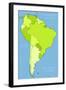 South America Political Division-Tupungato-Framed Art Print