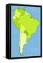 South America Political Division-Tupungato-Framed Stretched Canvas