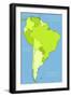 South America Political Division-Tupungato-Framed Art Print