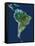 South America, Satellite Image-PLANETOBSERVER-Framed Stretched Canvas