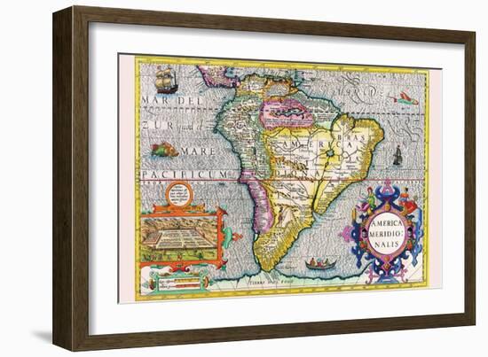 South America-Jodocus Hondius-Framed Art Print