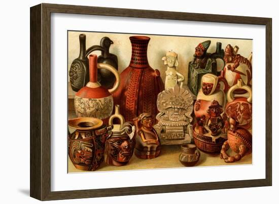 South American Indian Antiquities-F.W. Kuhnert-Framed Art Print