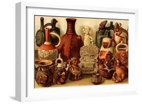 South American Indian Antiquities-F.W. Kuhnert-Framed Art Print