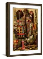 South American Indian Ornaments-F.W. Kuhnert-Framed Art Print