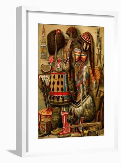 South American Indian Ornaments-F.W. Kuhnert-Framed Art Print