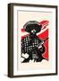 South American Soldier under the Red Banner-Chinese Government-Framed Art Print