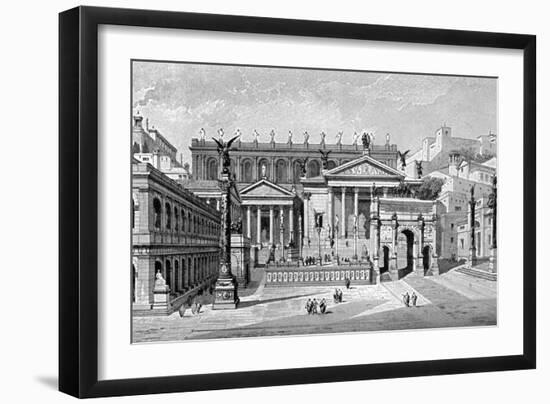 South and West Sides of the Forum, Rome-C Hulsen-Framed Giclee Print