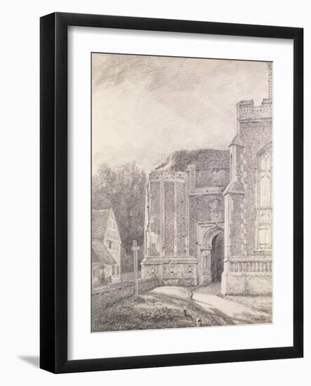 South Archway of the Ruined Tower of East Bergholt Church-John Constable-Framed Giclee Print