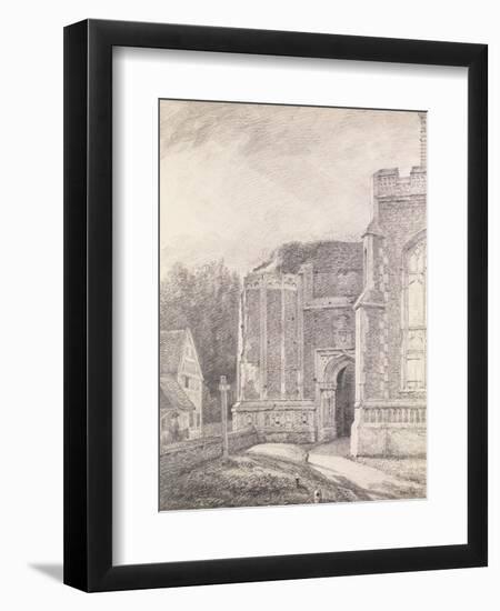 South Archway of the Ruined Tower of East Bergholt Church-John Constable-Framed Giclee Print