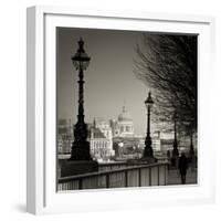 South Bank and St. Paul's Cathedral, London, England-Jon Arnold-Framed Photographic Print